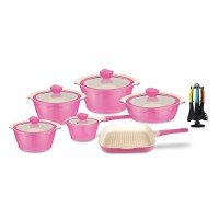 18Pcs Dessini Colorful Kitchen Aluminum Nonstick cookware set